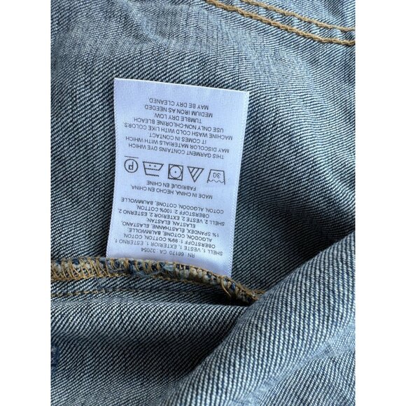 Anthropologie Pilcro‎ Letterpress Eyelet Denim Peplum Jacket Womans sz Medium - Picture 9 of 9